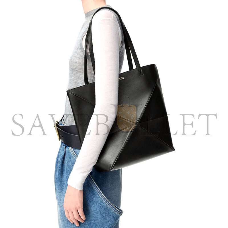L0ew* medium puzzle fold tote in shiny calfskin a657g50x01-1100 (31.5*25.5*14.5cm)